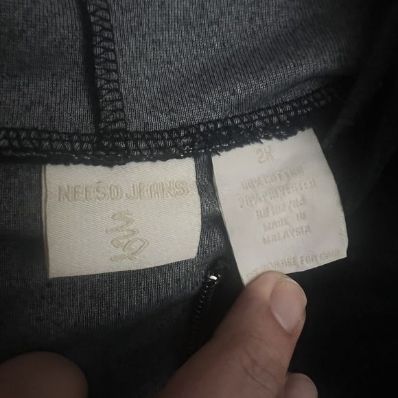 Neeso Jeans Full Zip Velour Jacket Embroidered Eagle American Biker - Picture 7 of 9